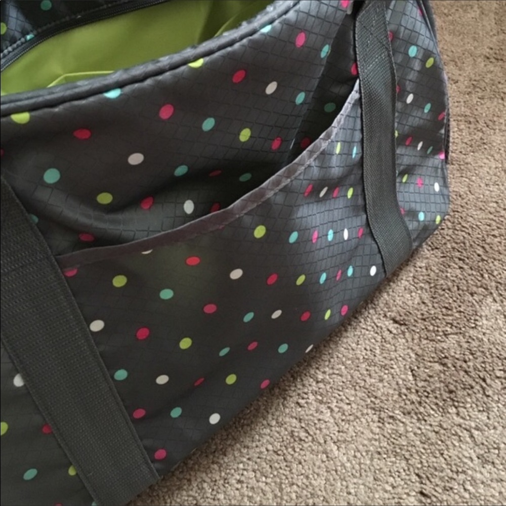 Tote diaper bag gym bag, long strap not included